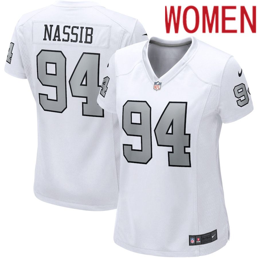 Women Oakland Raiders 94 Carl Nassib Nike White Alternate Game NFL Jersey